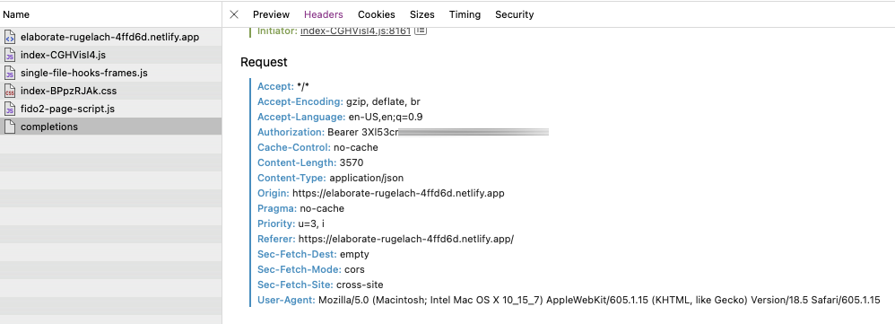 An exposed API key
